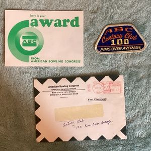 NEW Vintage ABC Century Club 100 Pins Over Average Bowling Patch Sew On